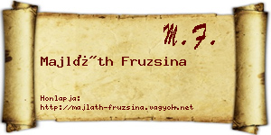 Majláth Fruzsina névjegykártya